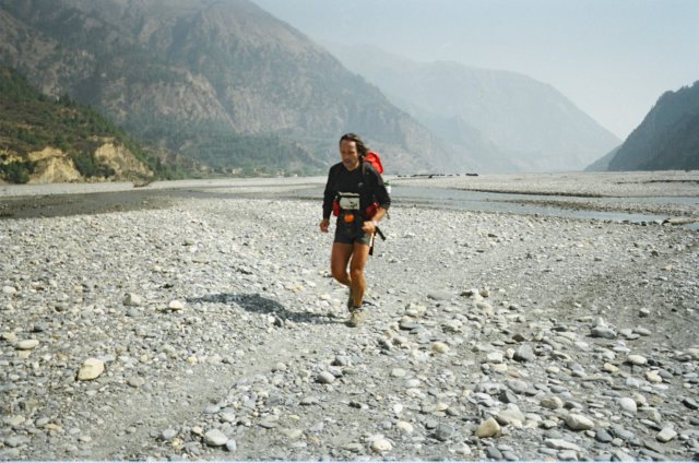 Philippe Boyer dans la Kali Gandaki